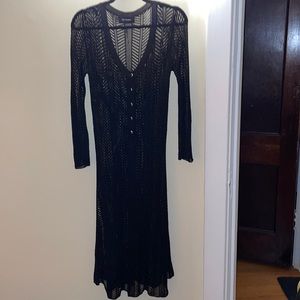 The Kooples Sheer Knitted Midi Dress